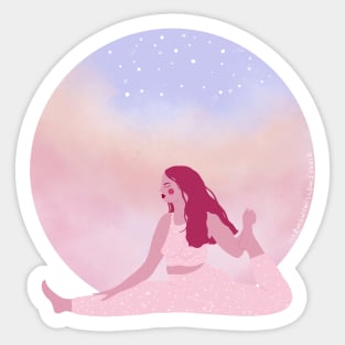 Pink moon Sticker